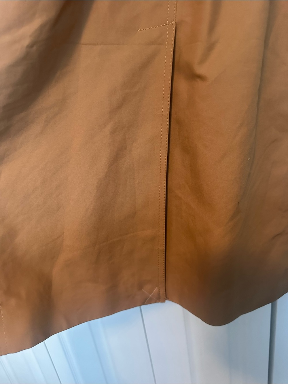 Loft Petite Women's Tan Trench Coat with Tie Waist - Picture 5 of 7